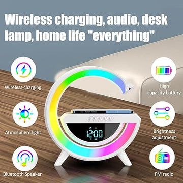 Led Wireless Charger Speaker | سماعة مع شاحن لاسلكي LED